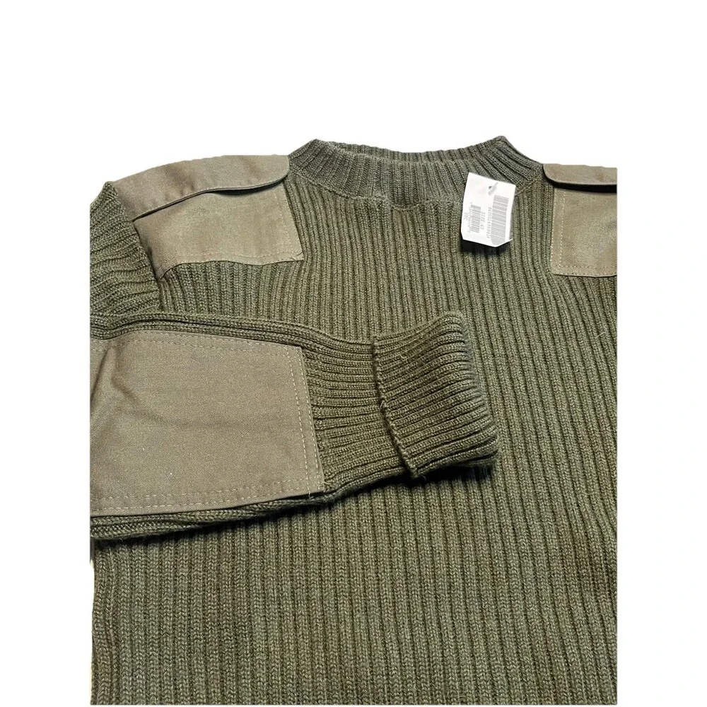 NWT US Military DSCP Sweater Mens 36 Army Green Valor Collection Wool Commando